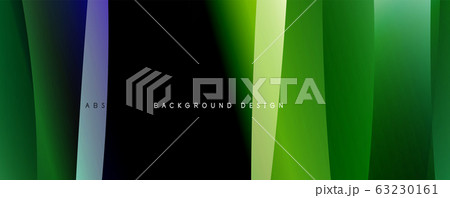 Wave liquid style lines with shadows and light on gradient background 63230161