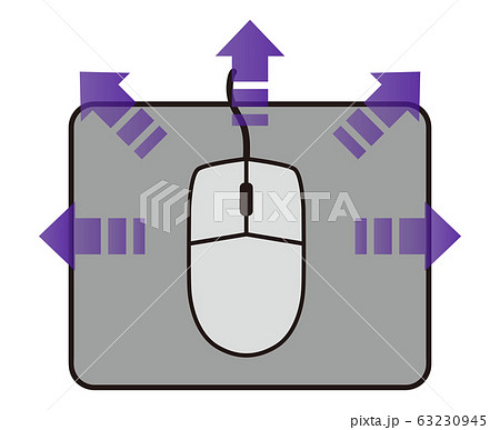 マウスと矢印のイラスト素材