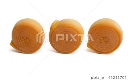smoked slovak cheese isolated 63231703