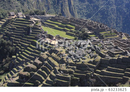Machu Picchu Incan citadel in the Andes Mountains in Peru 63233625