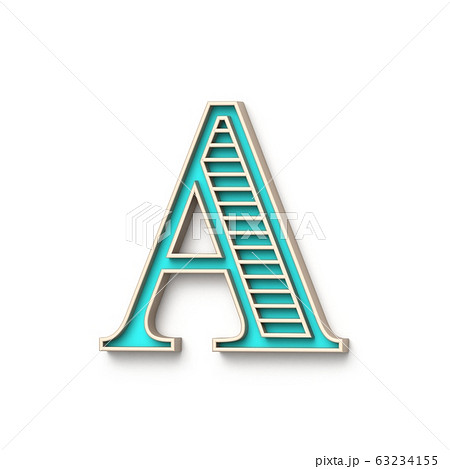 Classic old fashioned font Letter A 3D 63234155