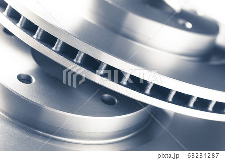 car brake discs on white background car brake discs on white background 63234287