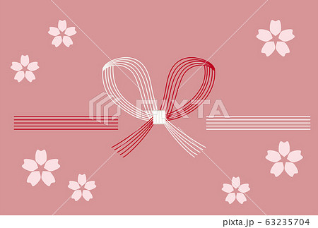 桜　熨斗　蝶結び　リボン　パッケージ　春 63235704