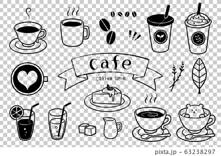 Cafe Style Illustration Line Drawing Stock Illustration