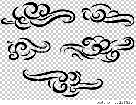 Chinese Cloud Illustration Material Black Stock Illustration