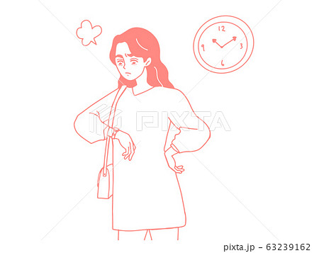 怒る女性のイラスト素材
