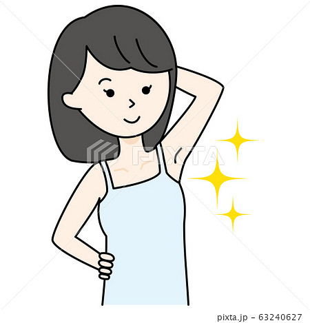 脇の下がきれいな若い女性　脱毛　デオドラント 63240627