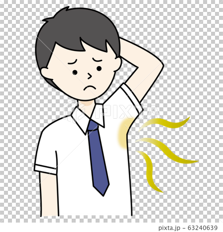 わきがに悩む男子　高校生　サラリーマン 63240639