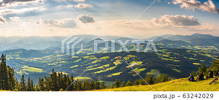 View from Shockl mountain in Graz. Tourist spot in View from Shockl mountain in Graz. Tourist spot in 63242029