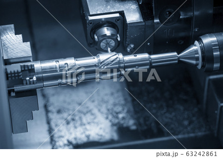 The multi-tasking CNC lathe machine . The multi-tasking CNC lathe machine . 63242861