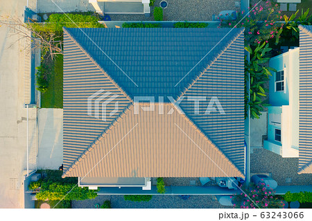 top view home roof 63243066