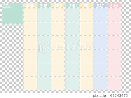 書きこみ式月間スケジュール　比率A4横 63243473