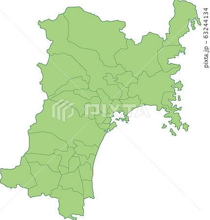 宮城県の地図_市町村別 63244134