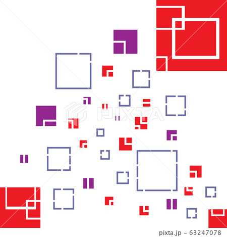 Abstract Red, purple Square shape Background with cutting white line on white background Abstract Red, purple Square shape Background with cutting white line on white background 63247078