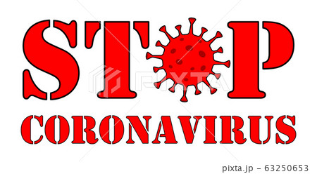 Stop coronavirus text. Coronavirus outbreak. 63250653