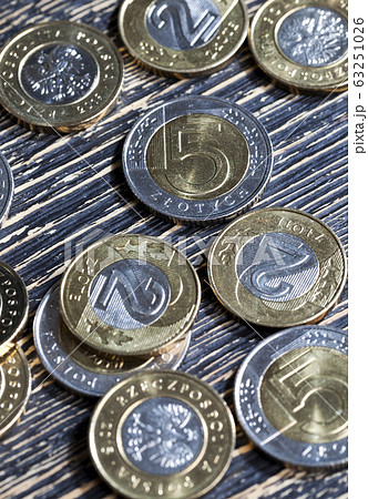 different Polish money in cash 63251026