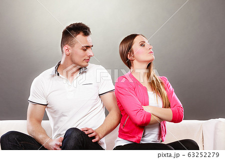 Unhappy couple not talking. Disagreement Unhappy couple not talking. Disagreement 63252279