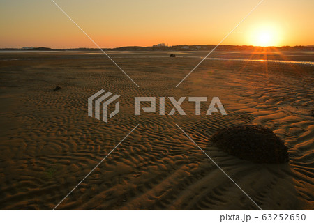 きわらビーチ　夕刻の砂漠 63252650