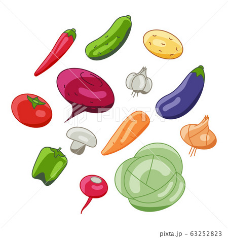 Vegetarian menu made of vegetables radish, Vegetarian menu made of vegetables radish, 63252823