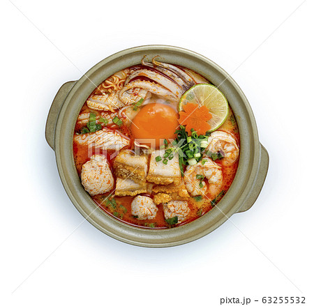 Instant Noodles with Tom Yum Soup Creamy Spicy Instant Noodles with Tom Yum Soup Creamy Spicy 63255532