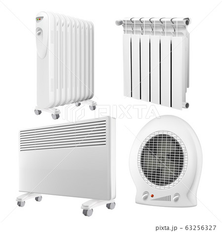 Heater Radiator Appliance Collection Set Vector Heater Radiator Appliance Collection Set Vector 63256327