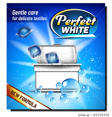 Perfect White Wash Powder Advertise Banner Vector 63256350