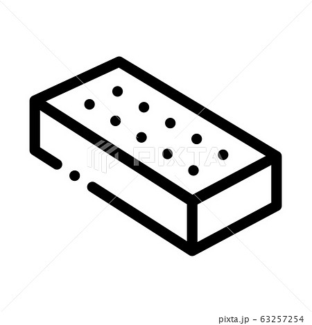 Brick Block Icon Vector Outline Illustration Brick Block Icon Vector Outline Illustration 63257254