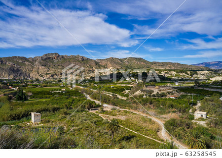 Landscape view of Villanueva del Rio Segura in Landscape view of Villanueva del Rio Segura in 63258545