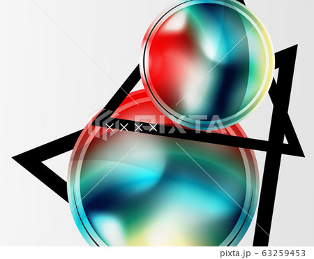 Abstract background - glossy glass bubbles, abstract sphere shapes. Vector Illustration For Wallpaper, Banner, Background, Card, Book Illustration, landing page Abstract background - glossy glass bubbles, abstract sphere shapes. Vector Illustration For Wallpaper, Banner, Background, Card, Book Illustration, landing page 63259453