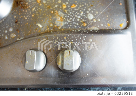 Washing process of gas cooker.Close-up of dirty Washing process of gas cooker.Close-up of dirty 63259518