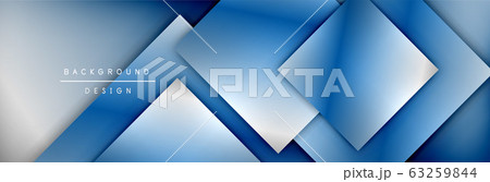 Square shapes composition geometric abstract background. 3D shadow effects and fluid gradients. Modern overlapping forms 63259844