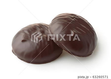 Two chocolate covered cookies Two chocolate covered cookies 63260571