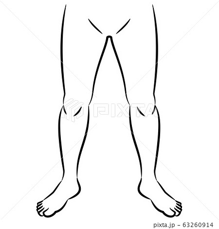 Human body parts legs black and white cartoon... - Stock Illustration  [63260914] - PIXTA