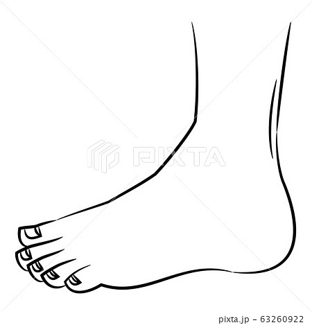 Human body parts feet black and white cartoon... - Stock Illustration  [63260922] - PIXTA