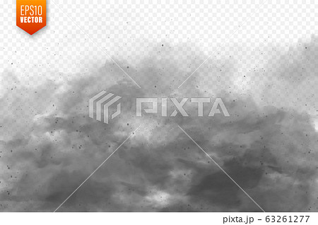 Realistic dust clouds. Sand storm. Polluted dirty air, smog. Vector illustration. Realistic dust clouds. Sand storm. Polluted dirty air, smog. Vector illustration. 63261277