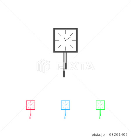 Wall clocks icon flat. 63261405