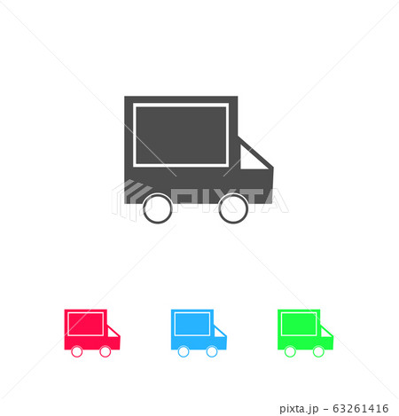 Truck icon flat. 63261416