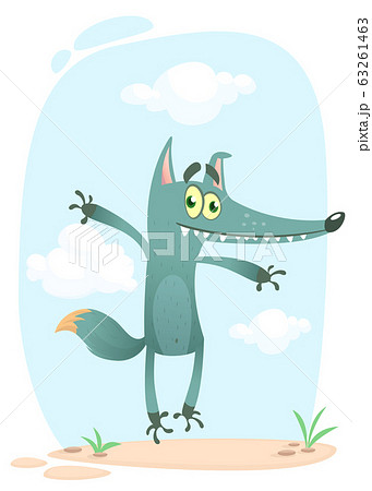 Cartoon funny wolf or coyote 63261463