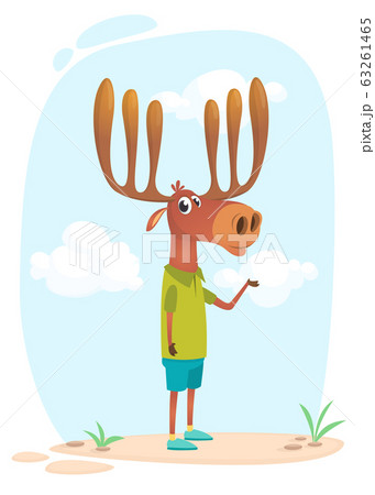 Cartoon funny cool elk moose 63261465