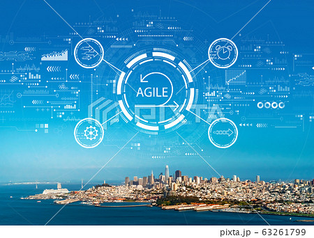 Agile concept with San Francisco 63261799