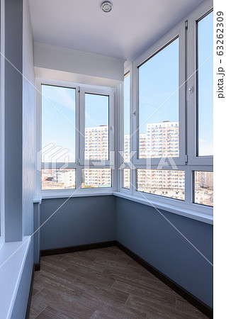 A general view of a small compact balcony in a 63262309