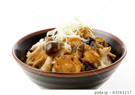 ベビーホタテとしめじの混ぜご飯 63263217