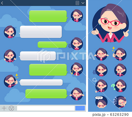 red glasses office women_sns red glasses office women_sns 63263290