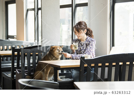 ドックカフェ カフェ 犬 女性 ドックカフェ カフェ 犬 女性 63263312