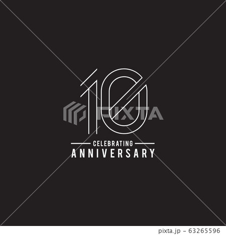 10th year celebrating anniversary emblem logo 63265596
