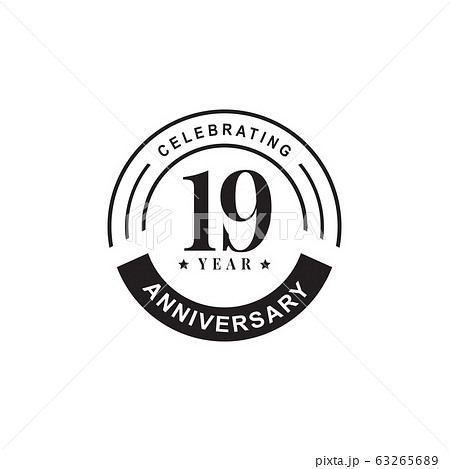 19th year anniversary logo design vector template 19th year anniversary logo design vector template 63265689