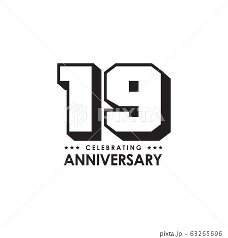 19th year anniversary logo design vector template 19th year anniversary logo design vector template 63265696
