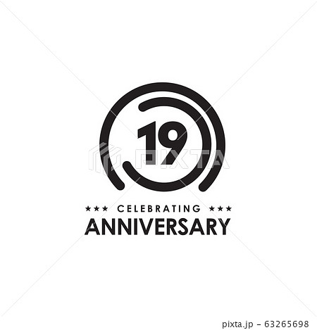 19th year anniversary logo design vector template 19th year anniversary logo design vector template 63265698