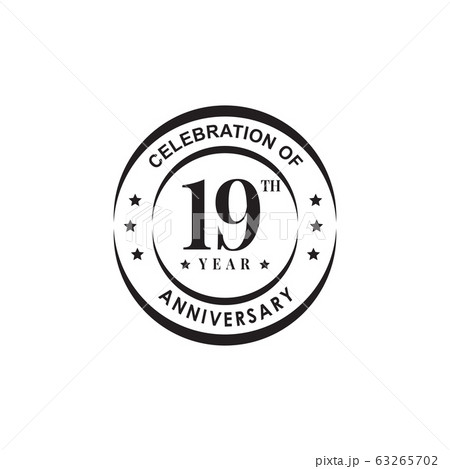 19th year anniversary logo design vector template 19th year anniversary logo design vector template 63265702