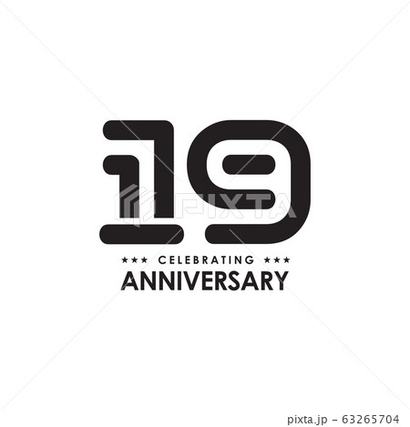 19th year anniversary logo design vector template 19th year anniversary logo design vector template 63265704